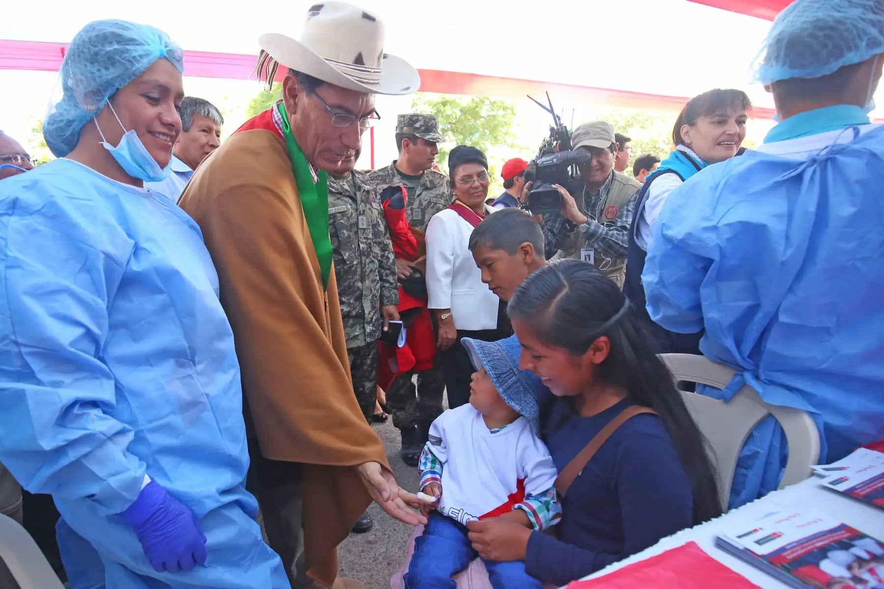 Presidente Martín Vizcarra lidera Jornada Nacional contra la Anemia en Plaza de Armas de Huanta.Foto: ANDINA/Prensa Presidencia