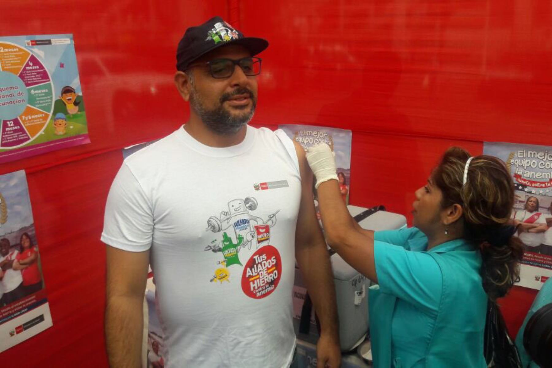 Ministro de Educación, Daniel Alfaro, participó en la Jornada contra la anemia, en San Juan de Lurigancho. Foto: Internet/medios