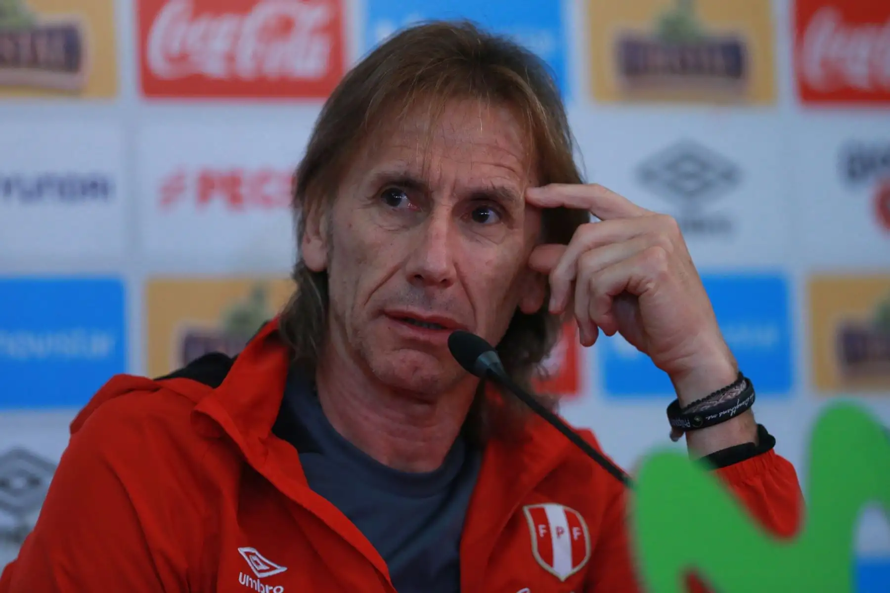 Conferencia de prensa de Ricardo Gareca. Foto: ANDINA/Vidal Tarqui.