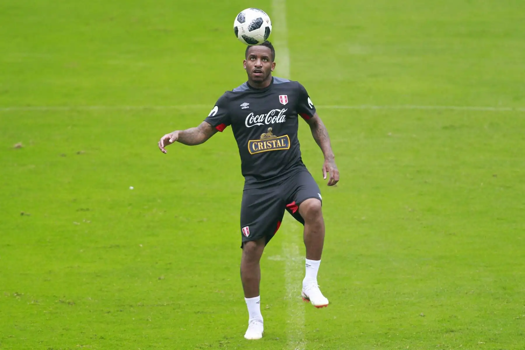 La selección peruana entrena en el Estadio Nacional, previo al partido de despedida ante Escocia, el cual se llevará a cabo en el mismo escenario el próximo martes 29 de mayo.Foto: ANDINA/Eddy Ramos