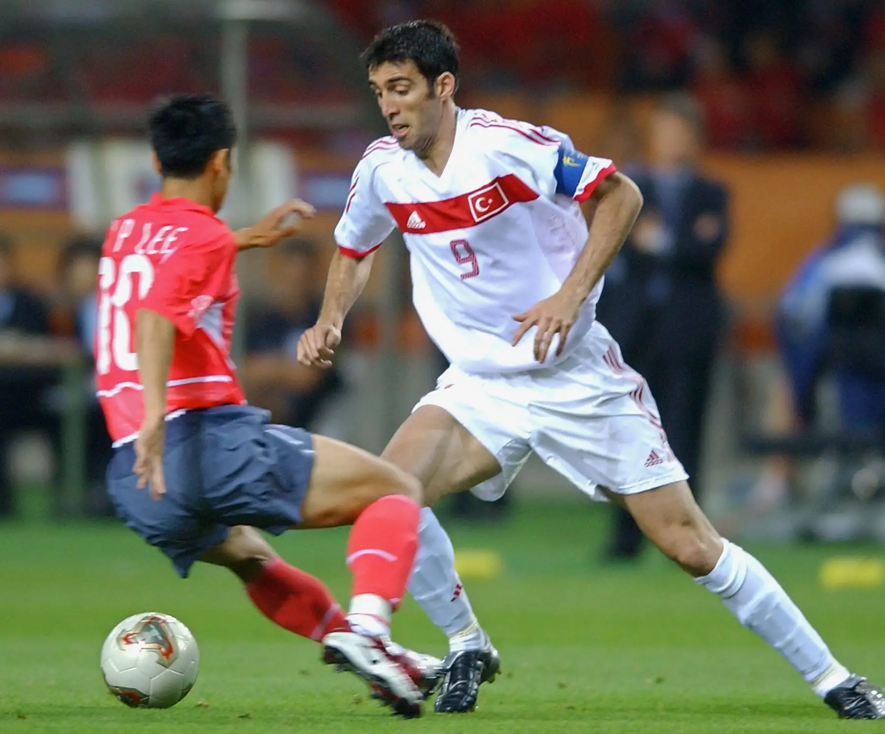Hakan Sukur, en 2002, marcó para Turquía ante Corea del Sur el gol más rápido, 11 segundos después del comienzo en el partido por el tercer lugar que terminó con marcador de 3-1.Foto: AFP