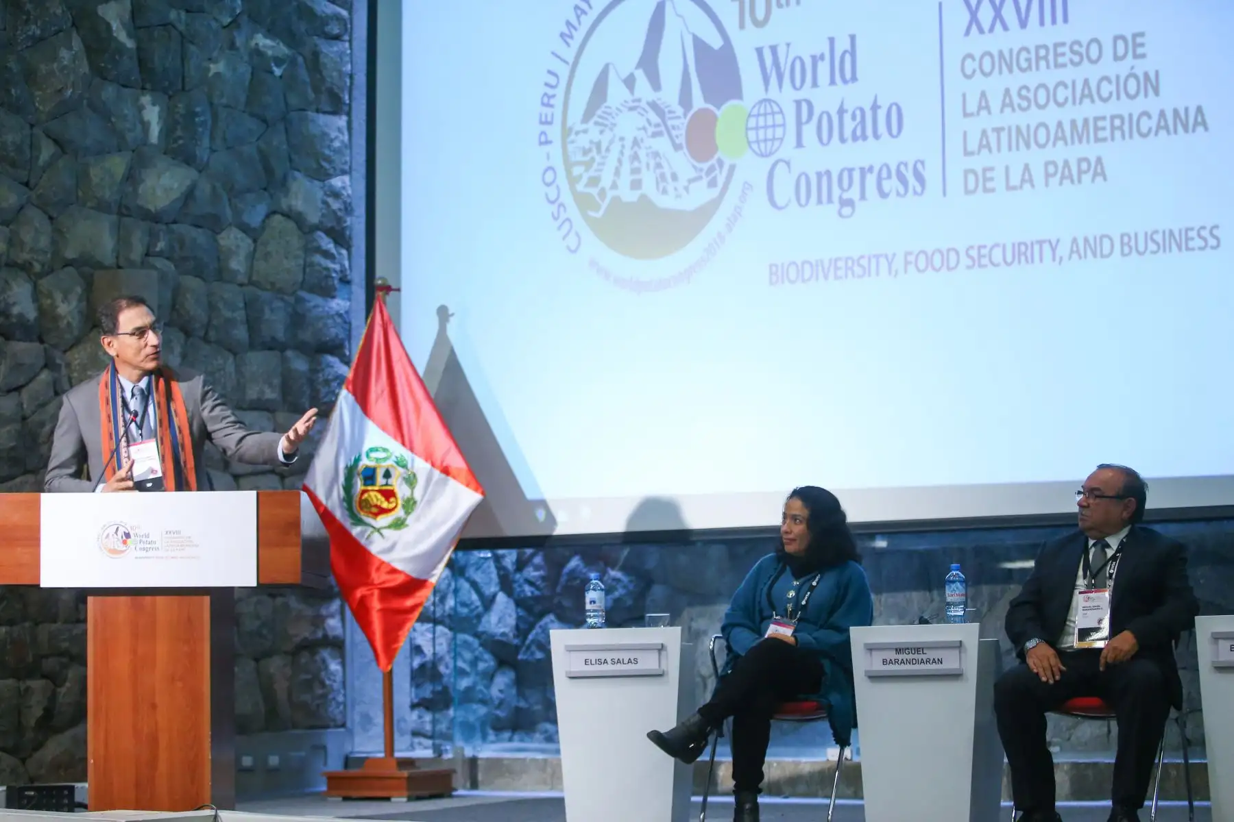 Presidente Martín Vizcarra inaugura X Congreso Internacional de la Papa. Foto: ANDINA/Prensa Presidencia.