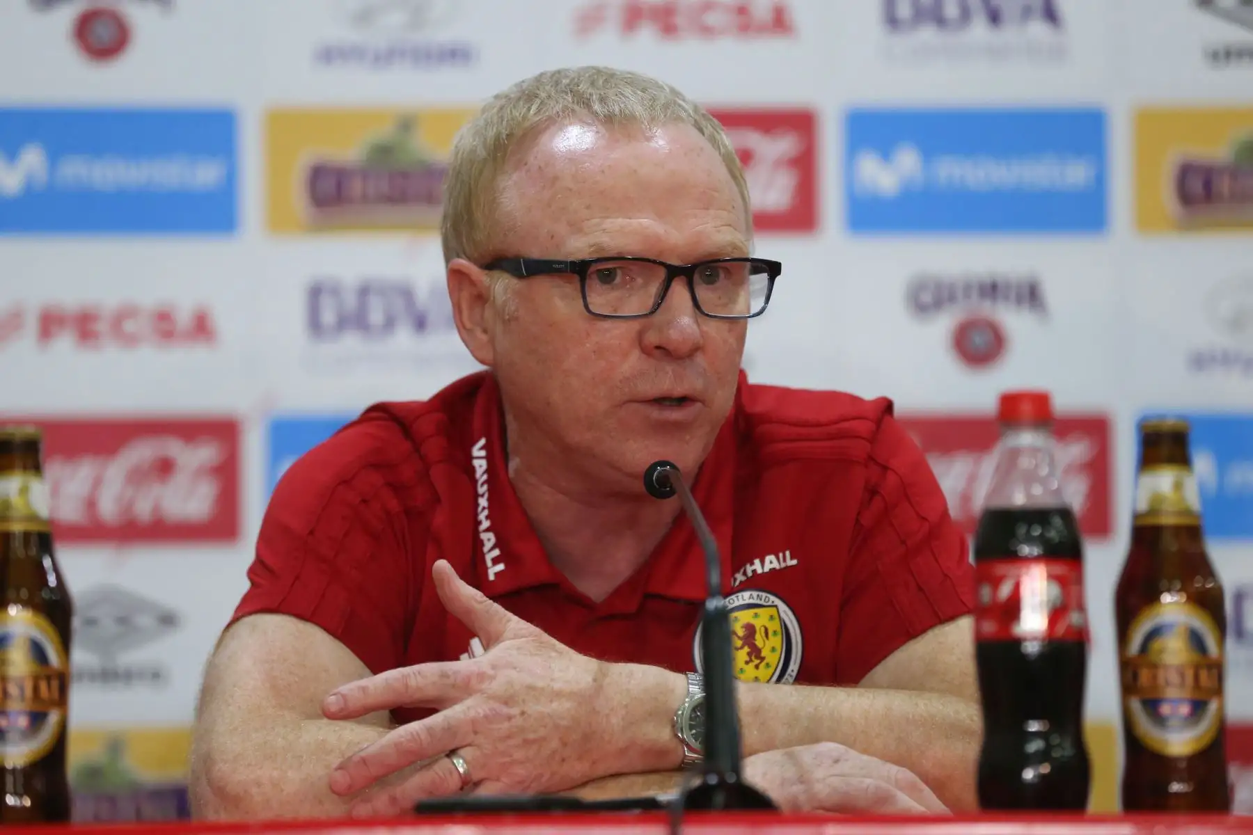 El Tècnico de Escocia Alex Mcleish, asevero que la escuadra del Perù serà una gran rival.Foto: ANDINA/Dante Zegarra