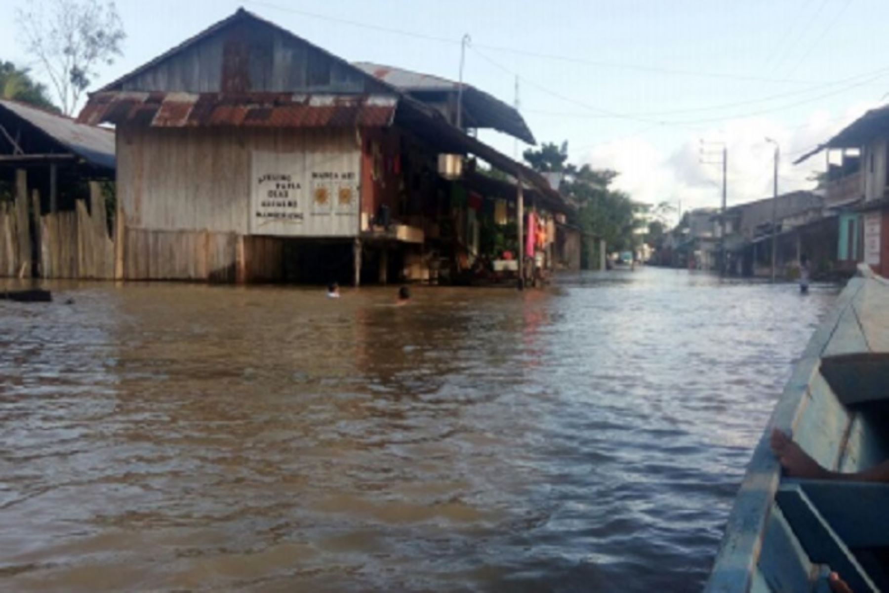 Se gestiona la ayuda humanitaria para las aproximadamente 50 familias afectadas por el desborde del río Marañón.