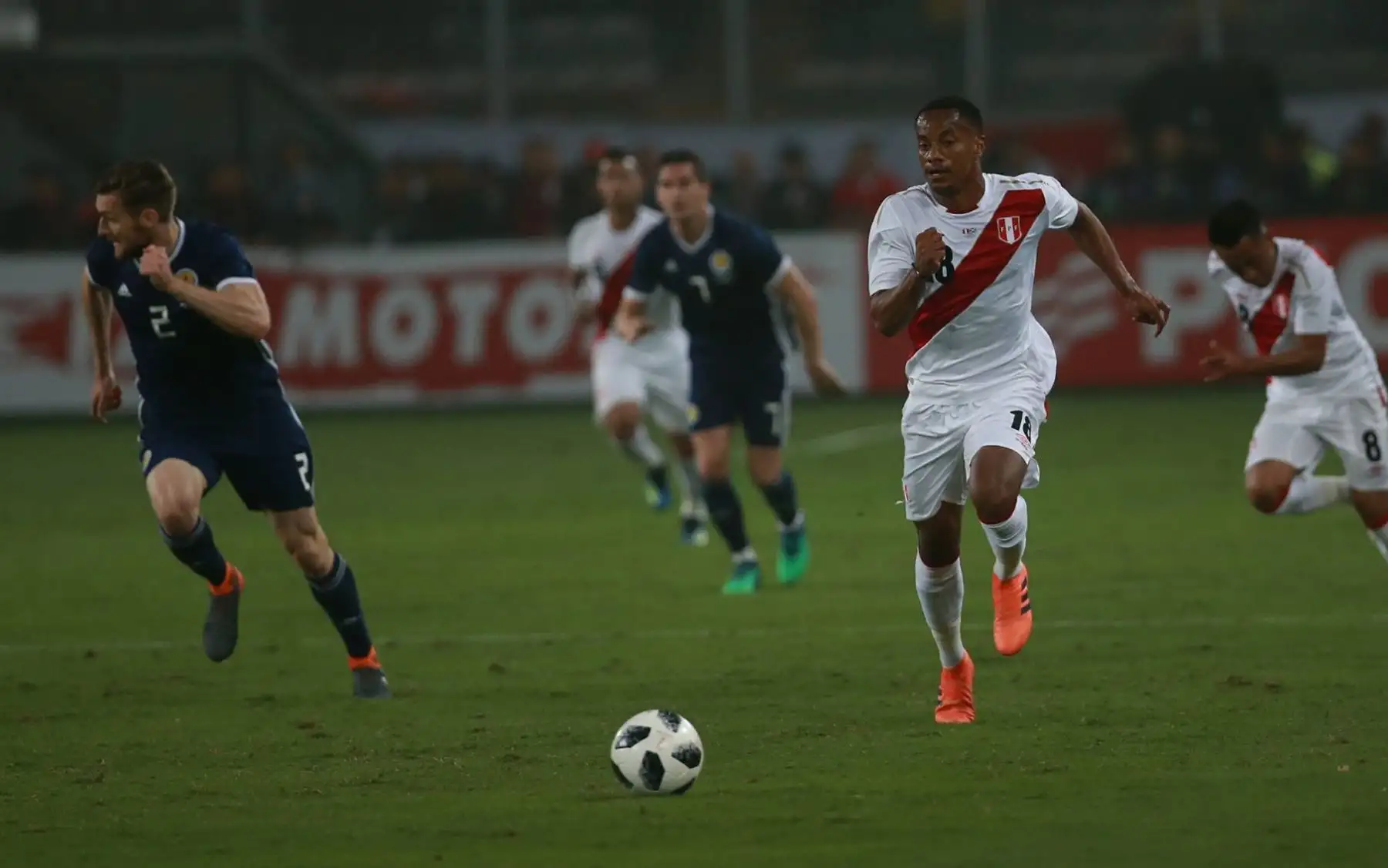 Perú gana 2-0 a Escocia en el Estadio Nacional.Foto: ANDINA/Jhony Laurente