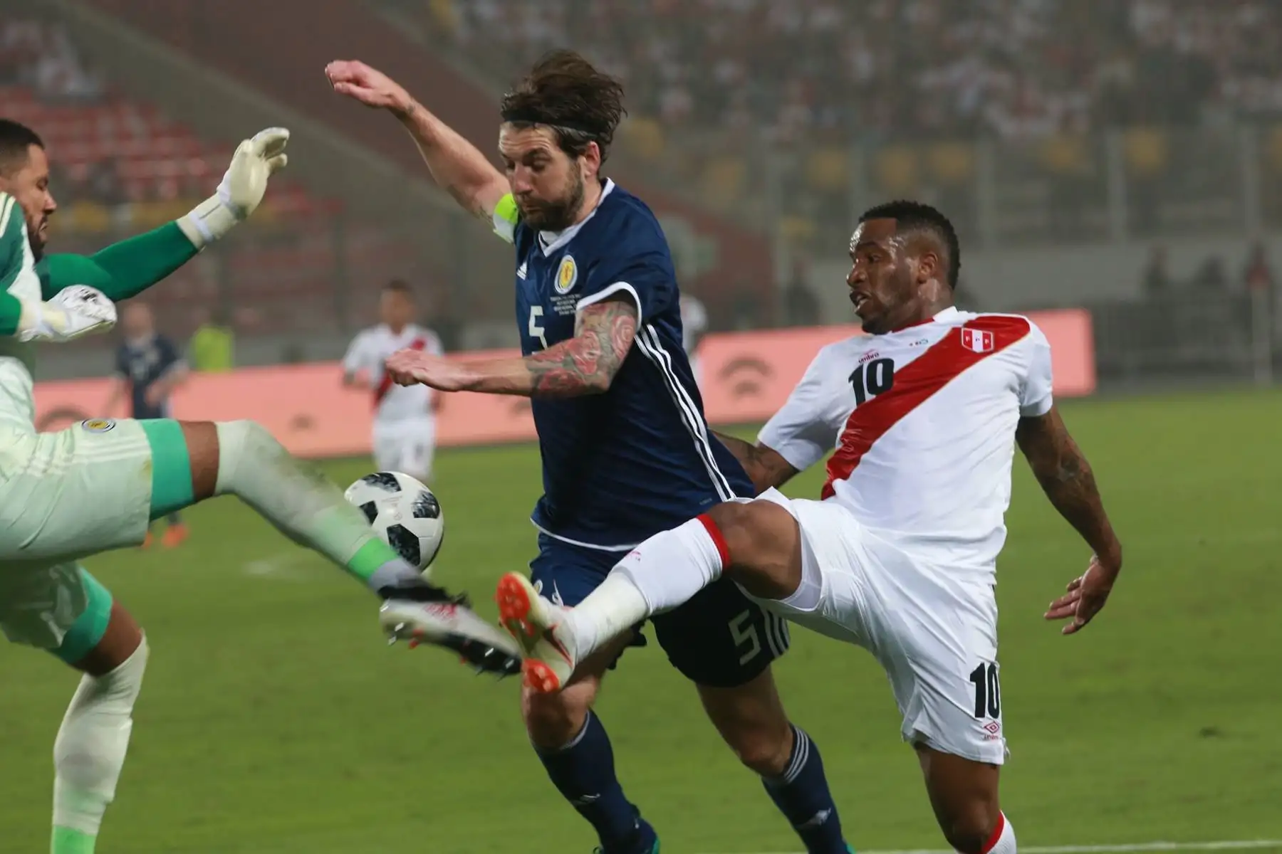 Perú gana 2-0 a Escocia en el Estadio Nacional.Foto: ANDINA/Jhony Laurente