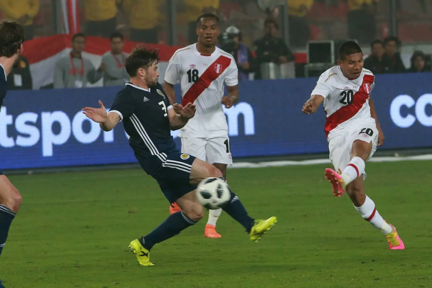 Perú gana 2-0 a Escocia en el Estadio Nacional.Foto: ANDINA/Jhony Laurente