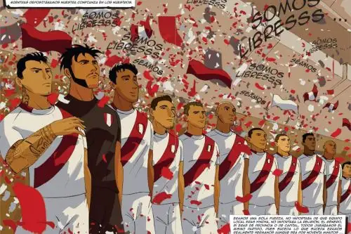 Arequipeños crean cómic en homenaje a la selección peruana. Foto: Cortesía Oscar Barriga