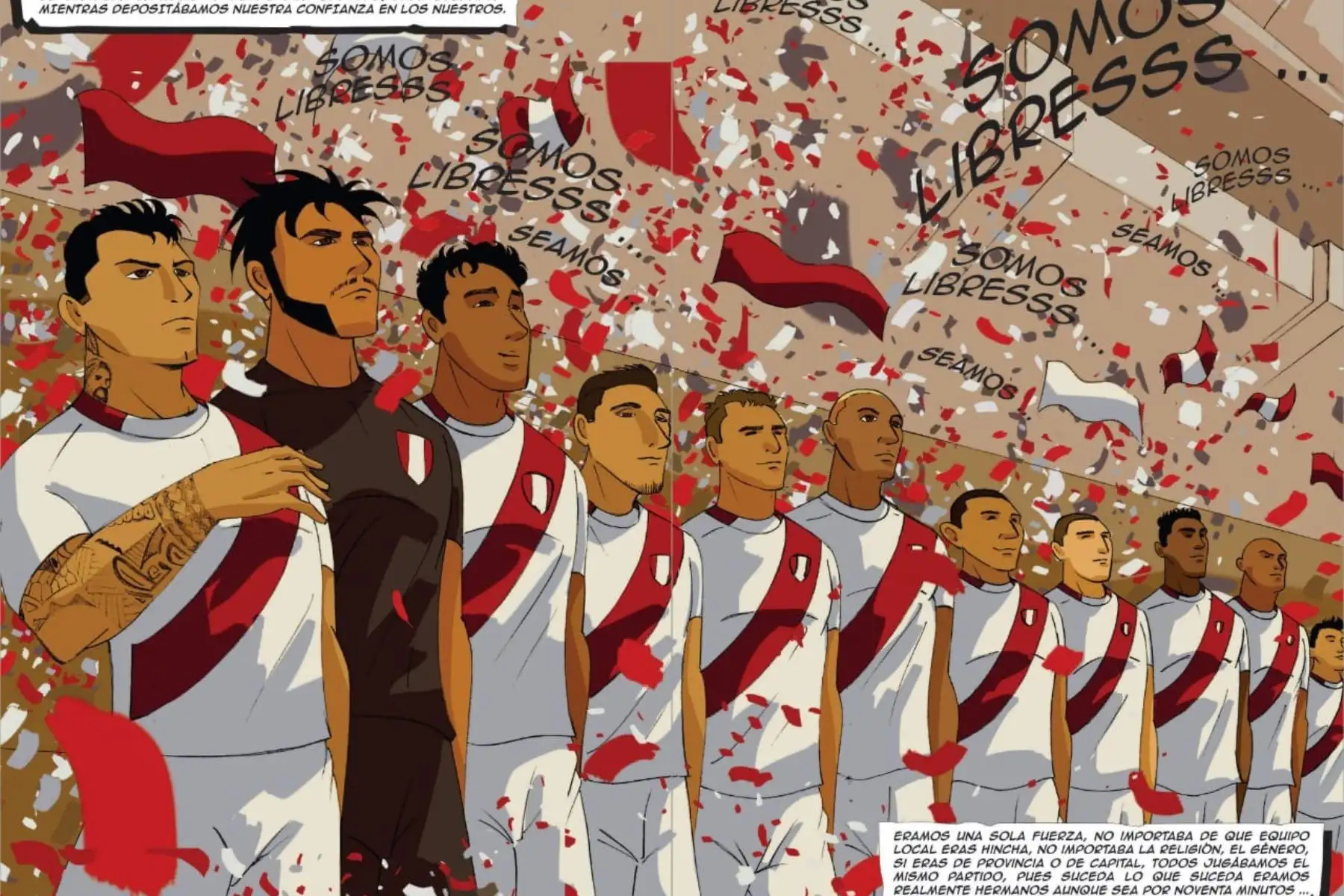 Arequipeños crean cómic en homenaje a la selección peruana. Foto: Cortesía Oscar Barriga