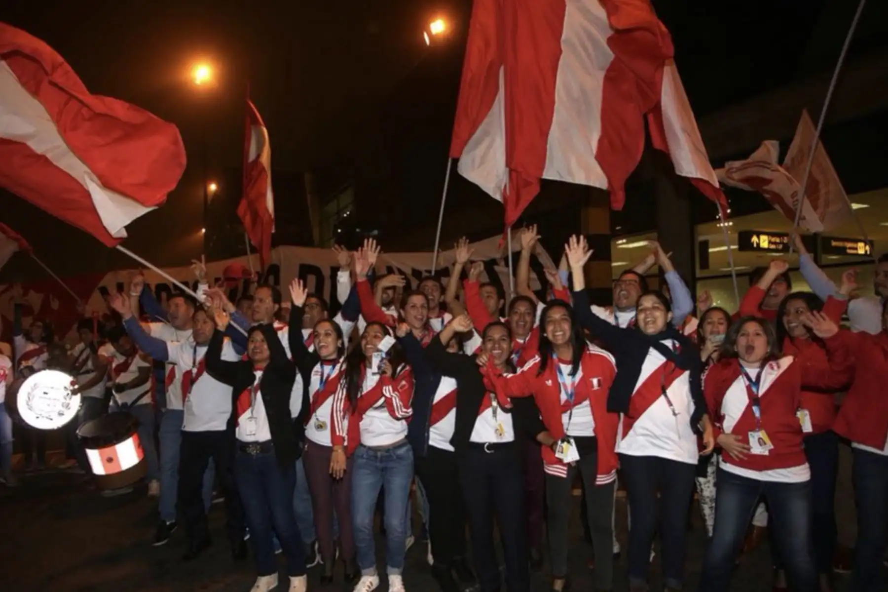 Llegada de la Selección  Peruana al aeropuerto Jorge Chavez, rumbo al Mundial Rusia 2018. Foto: ANDINA/FPF
