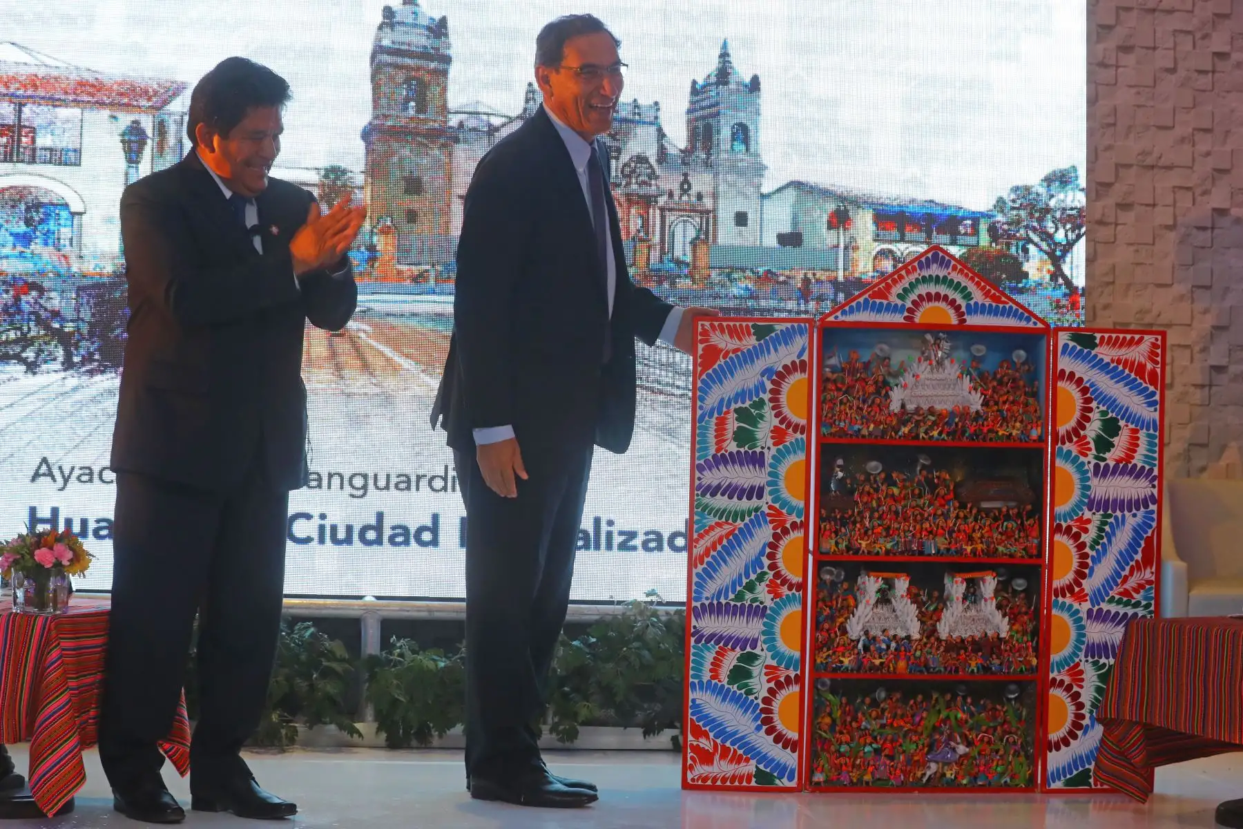 El presidente Martin Vizcarra participó en el lanzamiento de Huamanga Ciudad Digital. Foto: ANDINA/Prensa Presidencia
