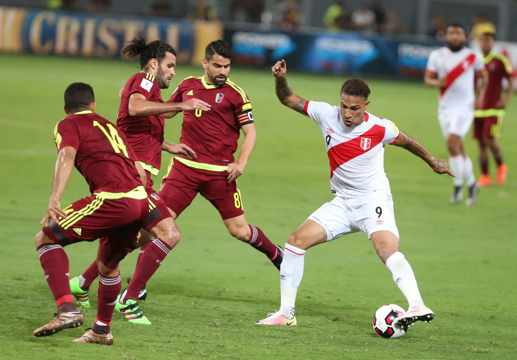 Lima . 23 marzo 2016 / Perú y Venezuela igualaron 2-2 por las eliminatorias al mundial de Rusia 2018. Paolo Guerrero anotó uno de los goles peruanos. Foto:ARCHIVO EL PERUANO