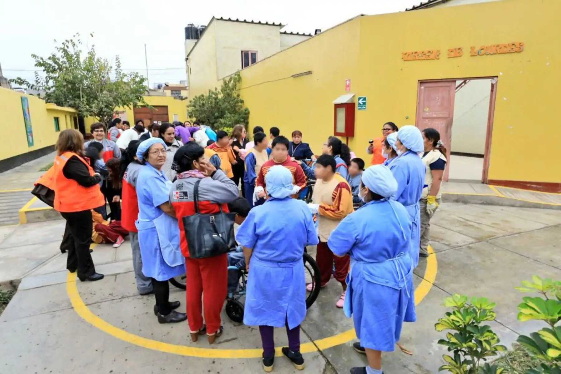 Simulacro de sismo en hogares del Inabif. Foto: Andina/Difusión