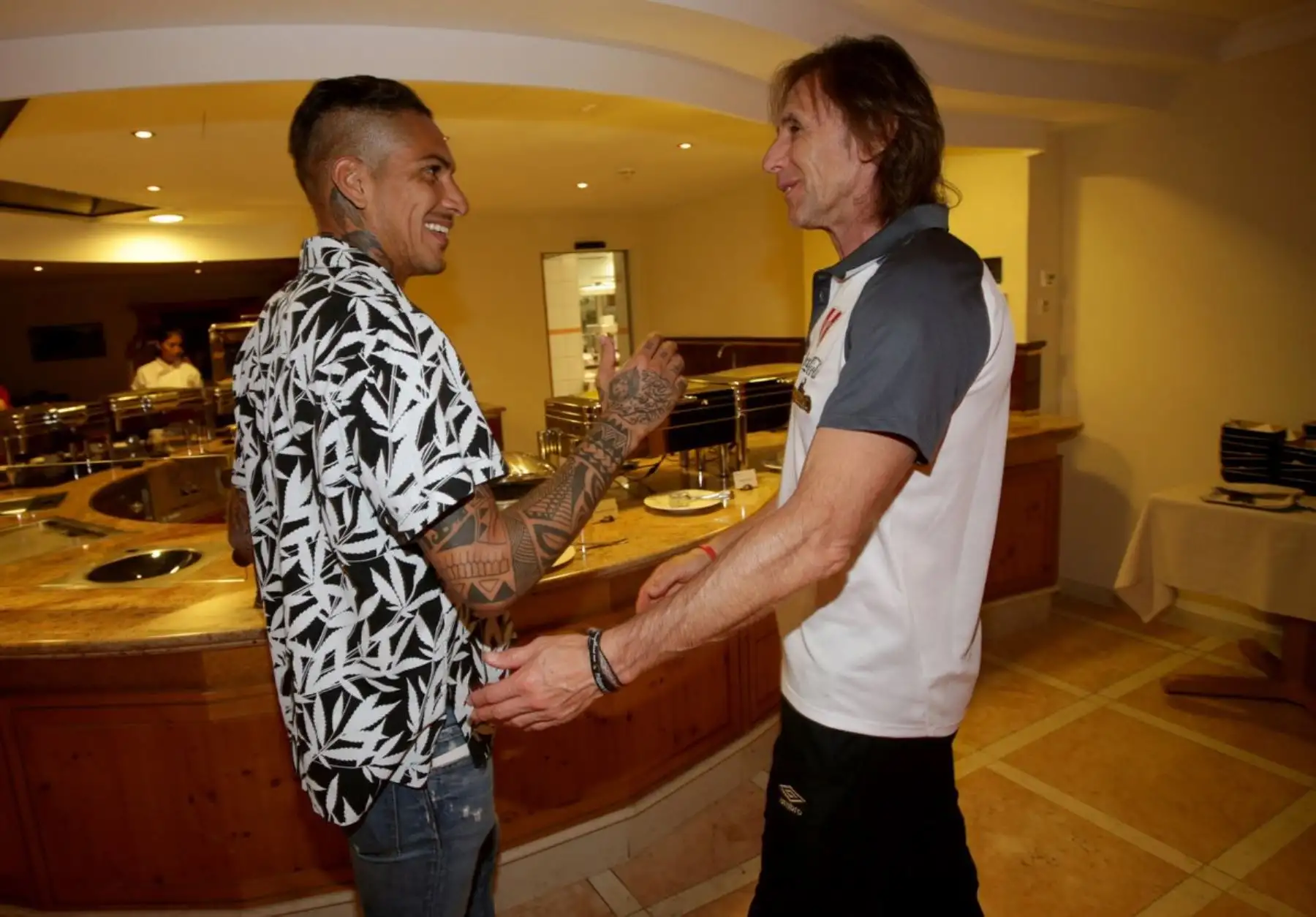 El capitán Paolo Guerrero se encontró con la Selección en Austria.Foto: ANDINA/FPF