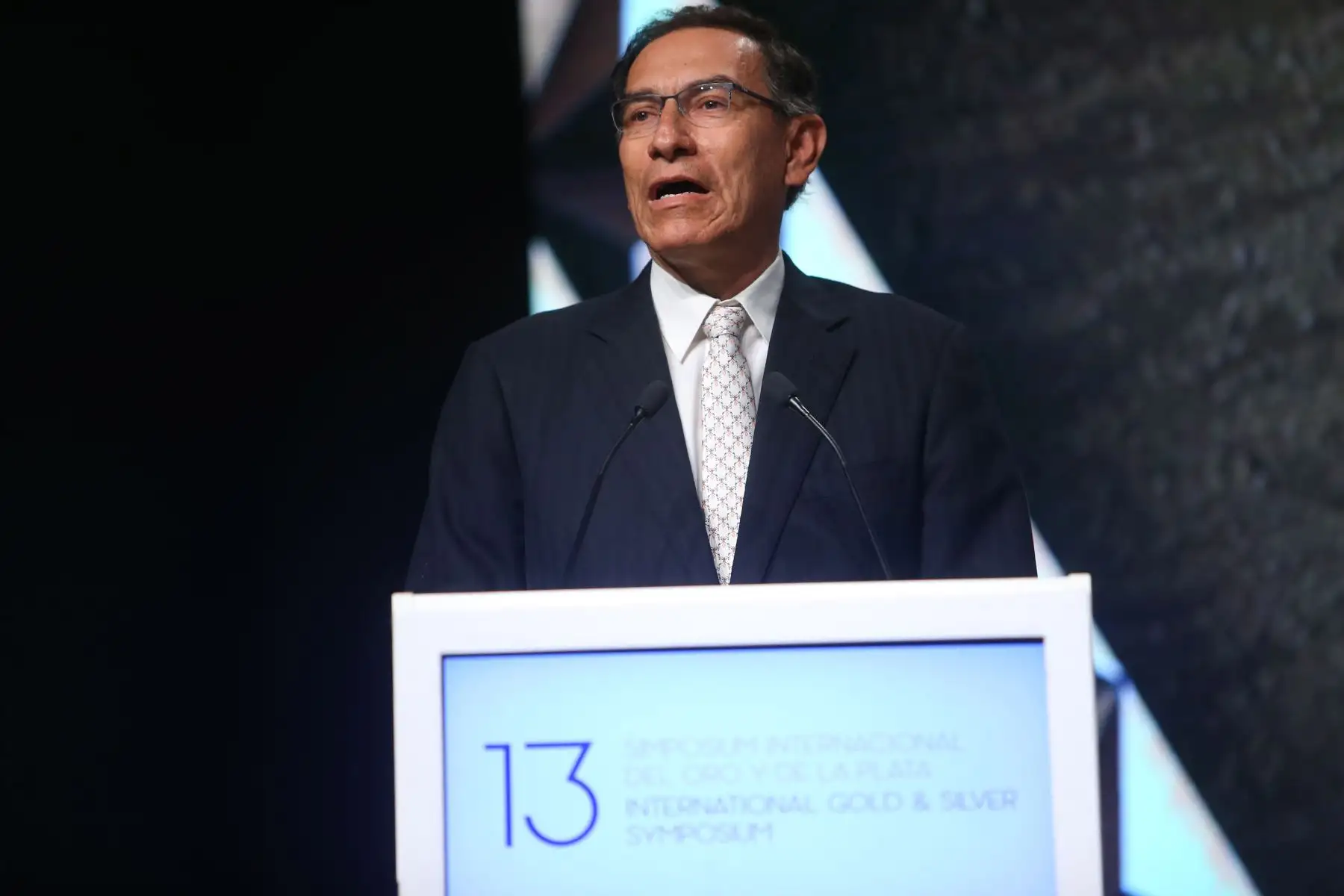 Presidente  Martin Vizcarra clausuró el 13.° Simposio Internacional del Oro y de la Plata en San Isidro.Foto: ANDINA/ Prensa Presidencia