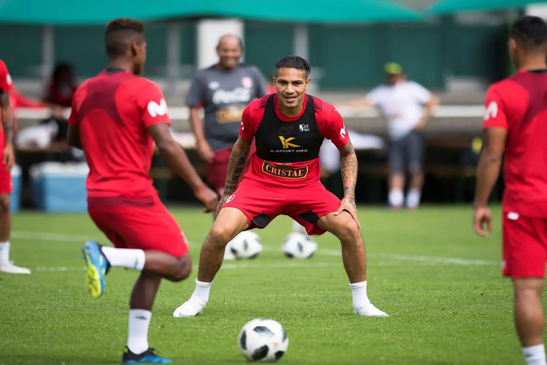 Entrenamiento de la selección peruana. Foto: Efe.