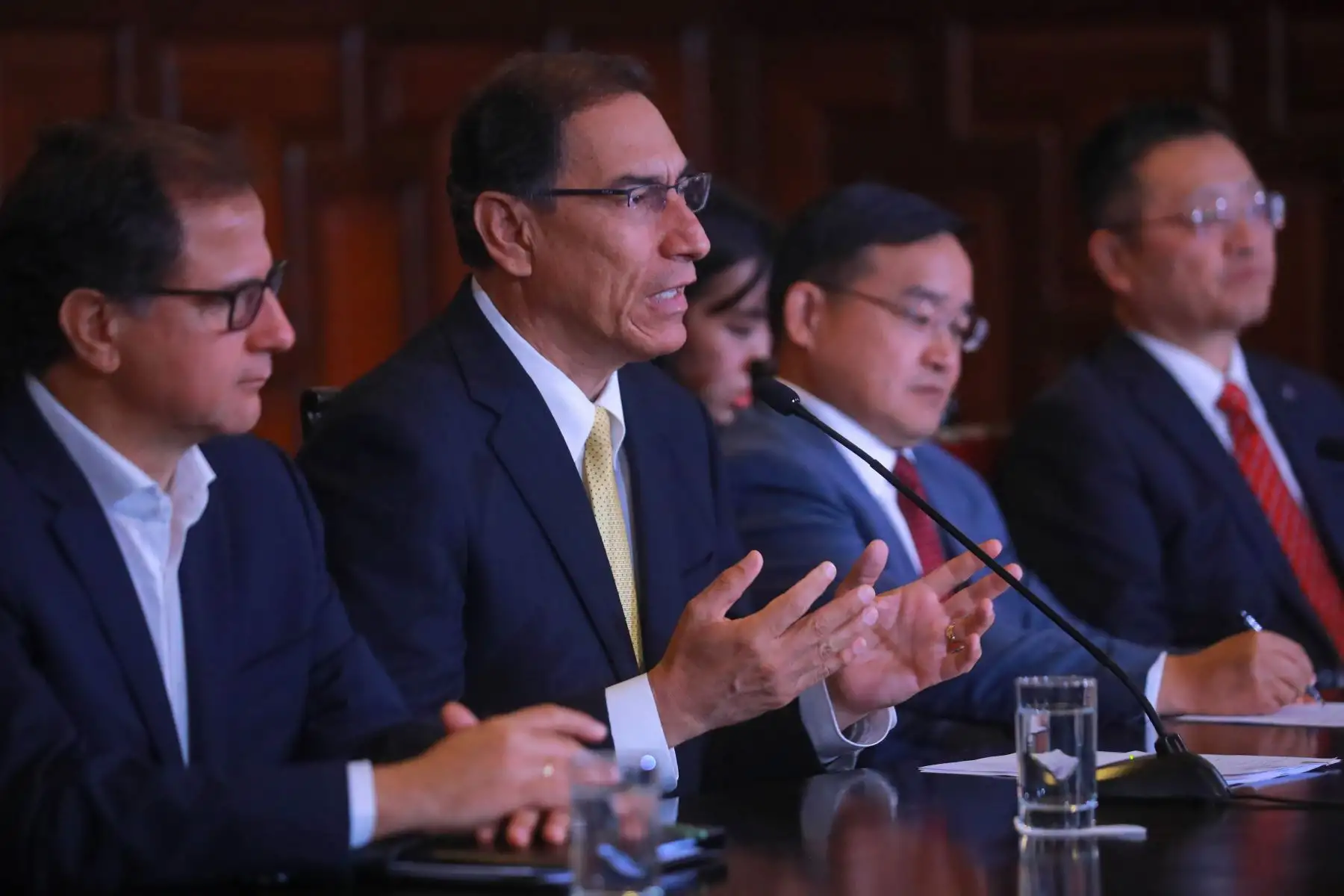 Jefe de Estado Martín Vizcarra, participa en anuncio de expansión del proyecto de Toromocho en Palacio de Gobierno.Foto: ANDINA/Prensa Presidencia