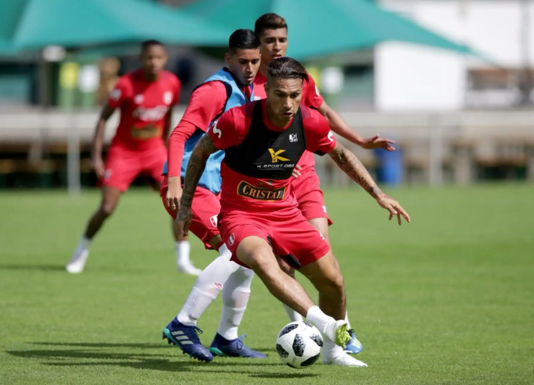 Los jugadores de la selección peruana entrena en Schruns, Austria.Foto:EFEFoto: ANDINA/FPF