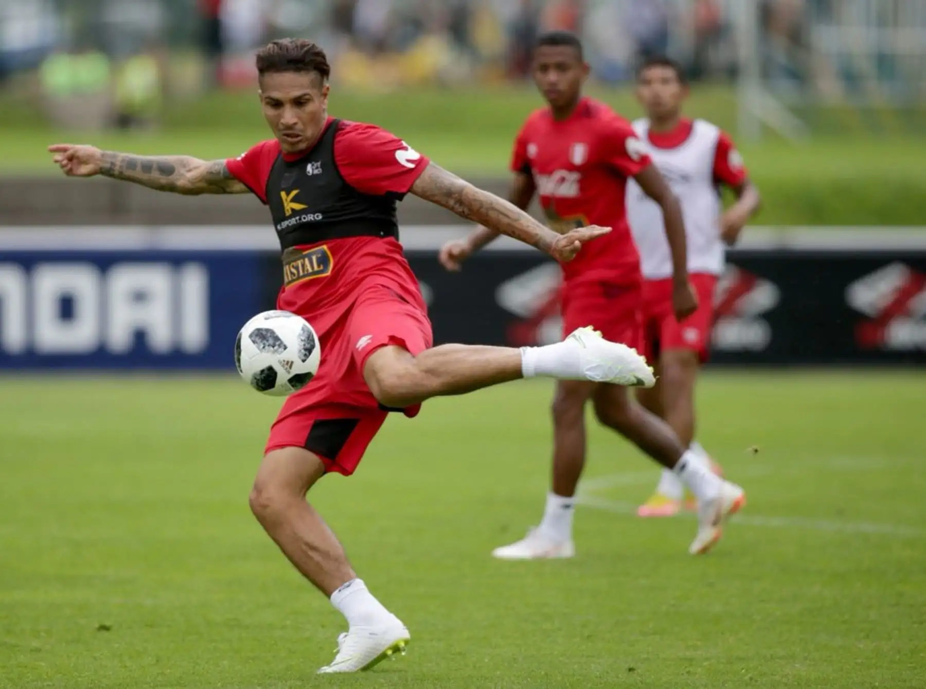 Los jugadores de la selección peruana entrena en Schruns, Austria.Foto:EFEFoto: ANDINA/FPF