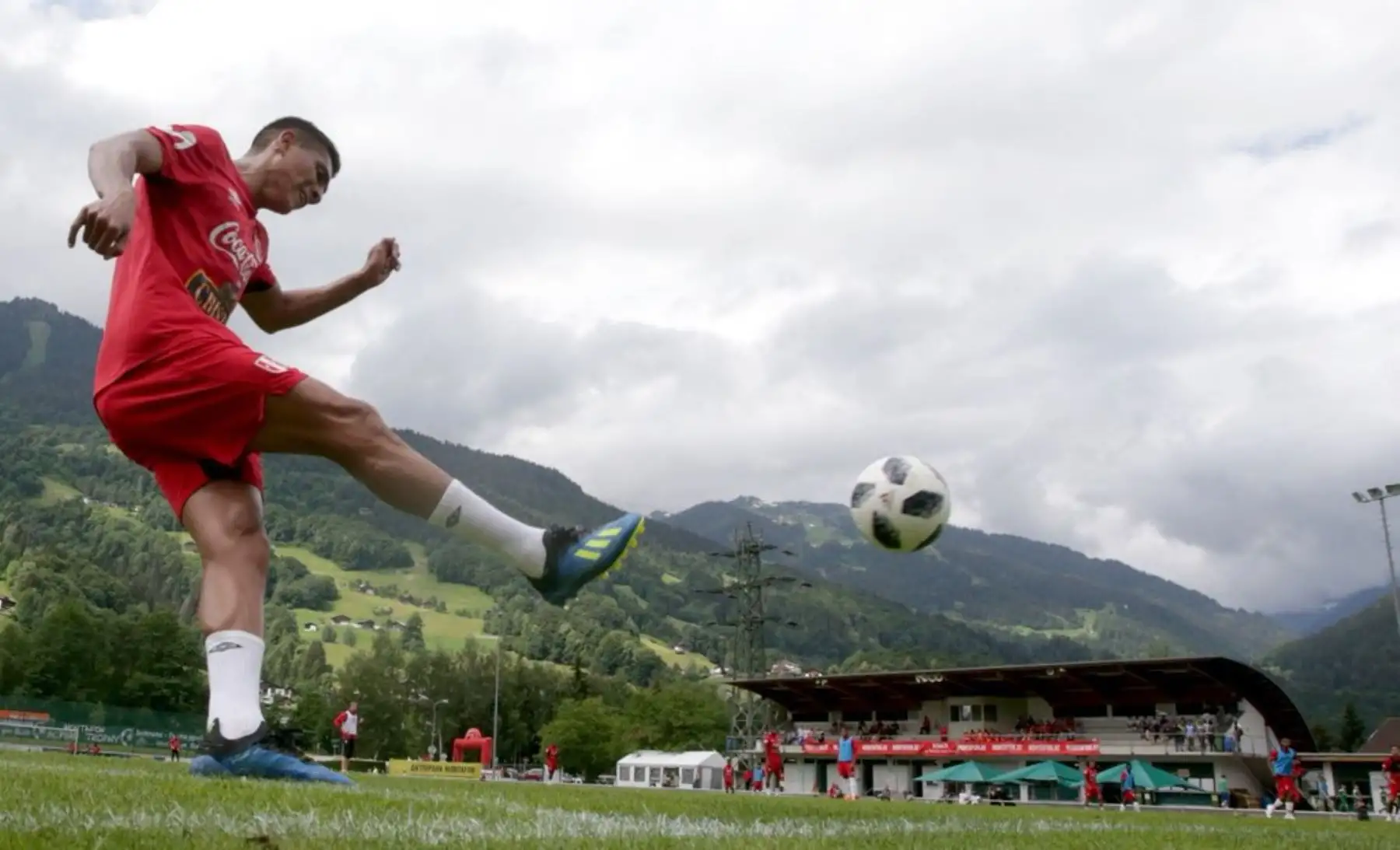 Los jugadores de la selección peruana entrena en Schruns, Austria. ANDINA/FPF