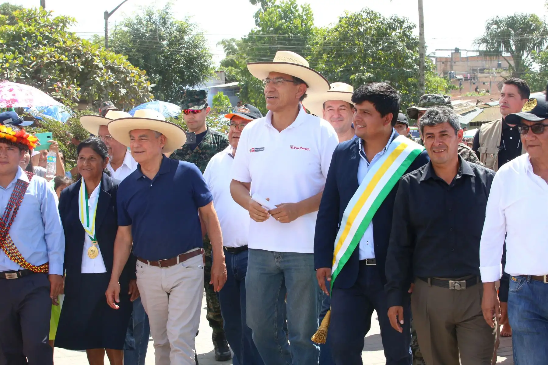 Presidente Vizcarra anuncia transferencia de recursos para proyectos de agua potable y saneamiento en Nueva Cajamarca ,San Martín.Foto: ANDINA/Prensa Presidencia