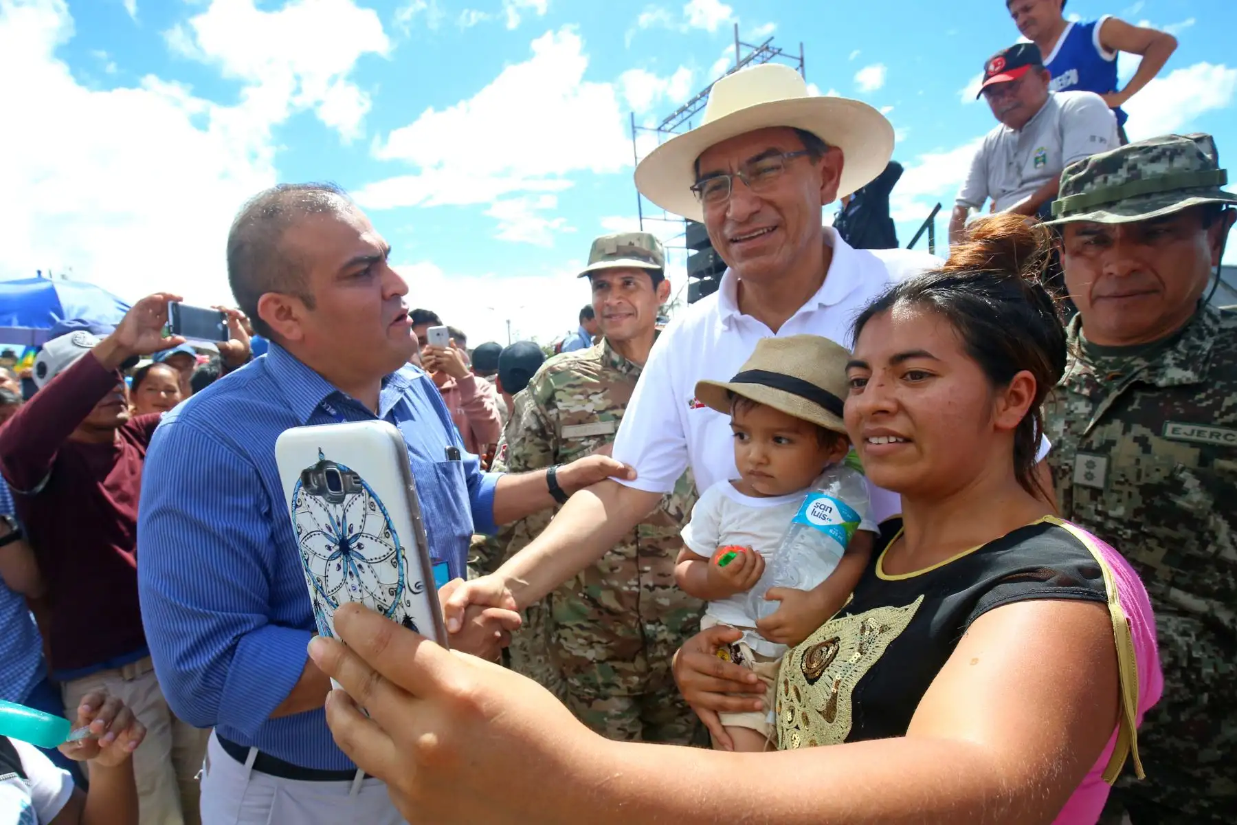 Presidente Vizcarra anuncia transferencia de recursos para proyectos de agua potable y saneamiento en Nueva Cajamarca ,San Martín.Foto: ANDINA/Prensa Presidencia