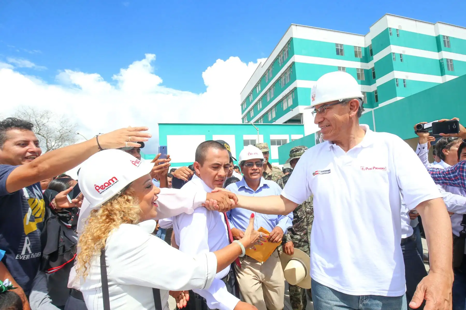 Jefe de Estado Martín Vizcarra, inspecciona Hospital de Moyobamba en la región San Martín.Foto: ANDINA/Prensa Presidencia