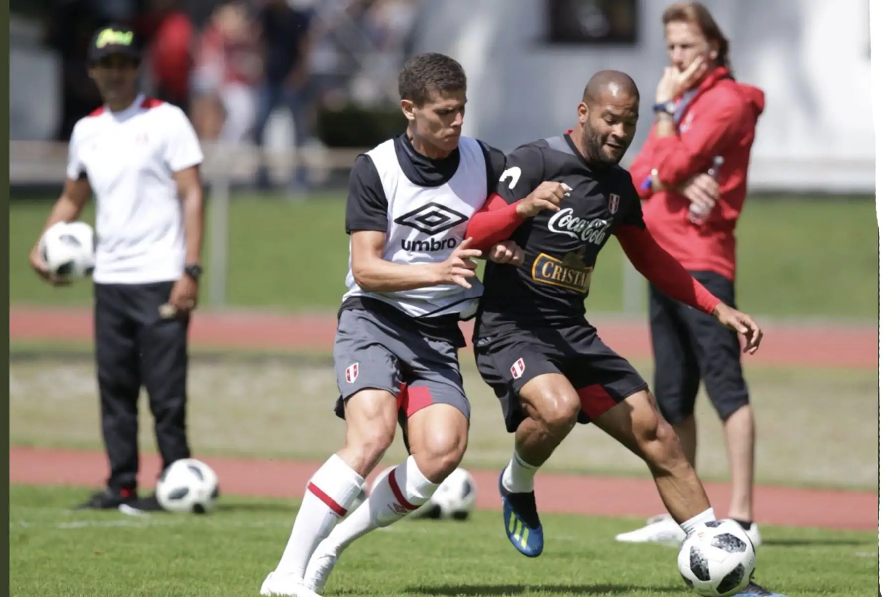 Postales de la segunda jornada de entrenamientos de la Selección  Peruana, en Austria. Foto:ANDINA/FPF