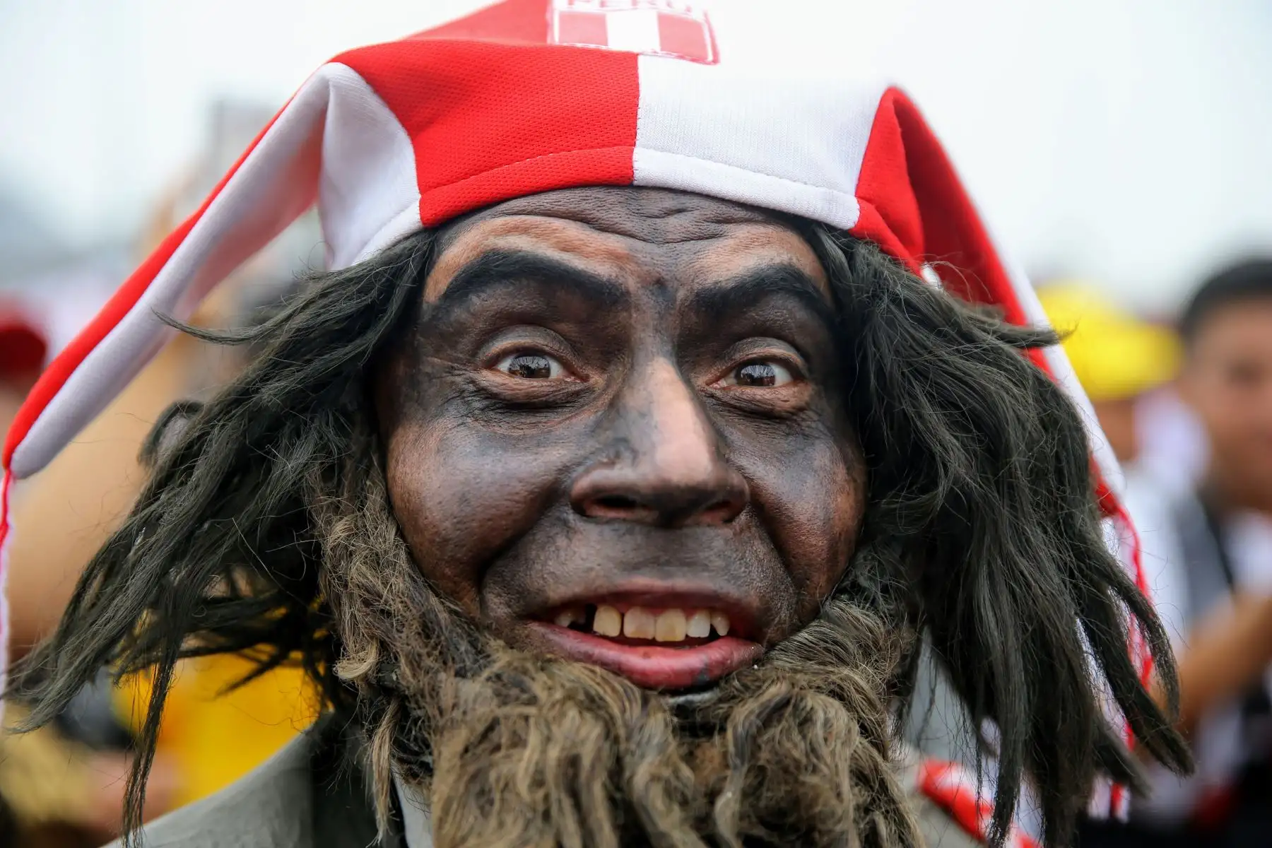 Celebración de hinchas en el Parque de La Muralla durante el partido de Perú contra Arabia Saudita. Foto: ANDINA/Luis Iparraguirre
