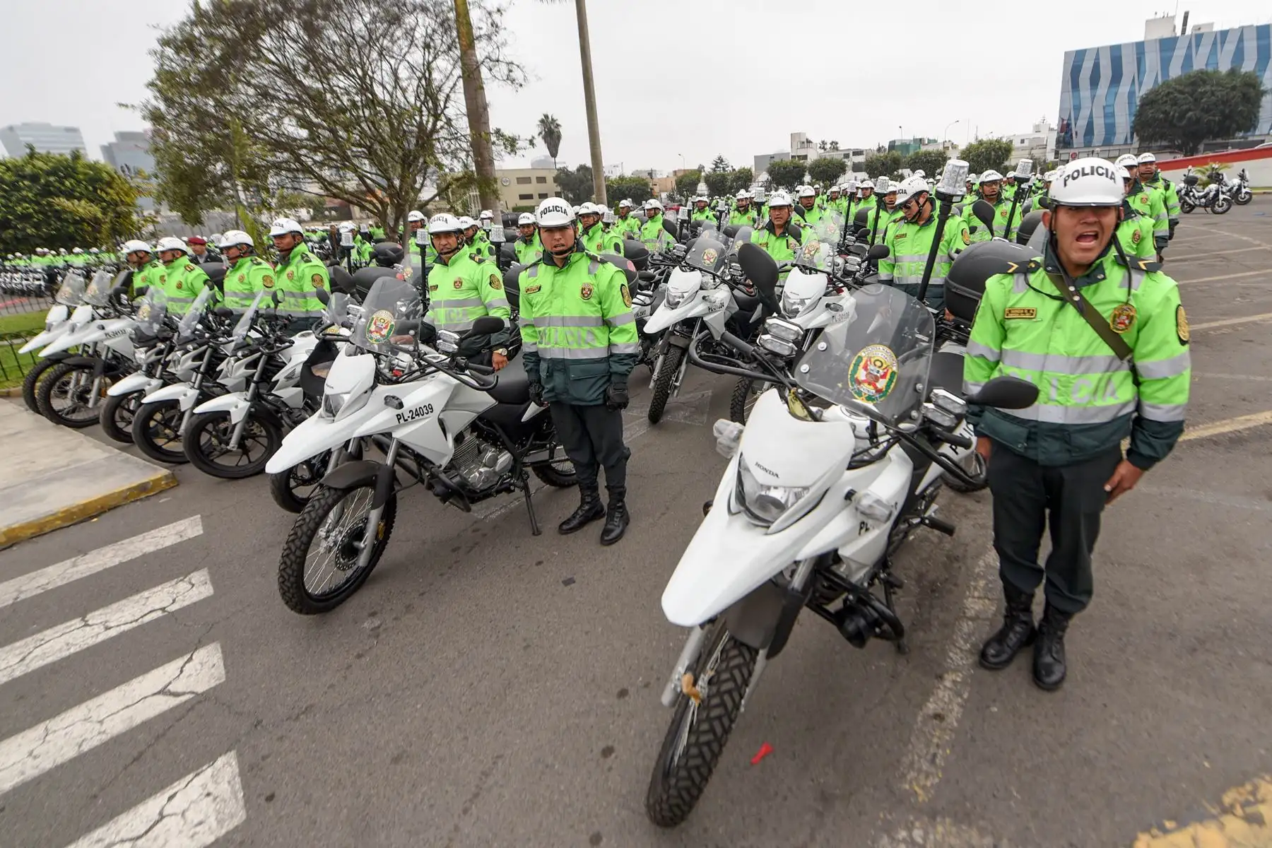 Ministerio del Interior entrega 994 motocicletas a la Policía Nacional para reforzar el patrullaje.Foto: ANDINA/Mininter