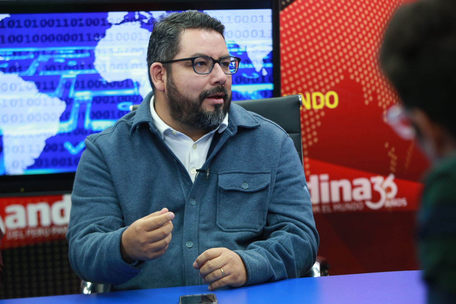 Gonzalo Begazo Co - Founder en canal Andina televisión.Foto:  ANDINA/Vidal Tarqui