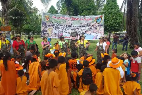 Equipos de los Ministerios de Cultura, Educación y Mujer y Poblaciones Vulnerables llegaron hasta la comunidad de Kusu Chapi, en el distrito de Imaza, en la región Amazonas, para coordinar con líderes indígenas, autoridades locales, Ministerio Público, Poder Judicial y Policía Nacional con la finalidad de implementar estrategias orientadas a prevenir e intervenir frente a casos de violencia sexual contra menores de edad. ANDINA/Difusión