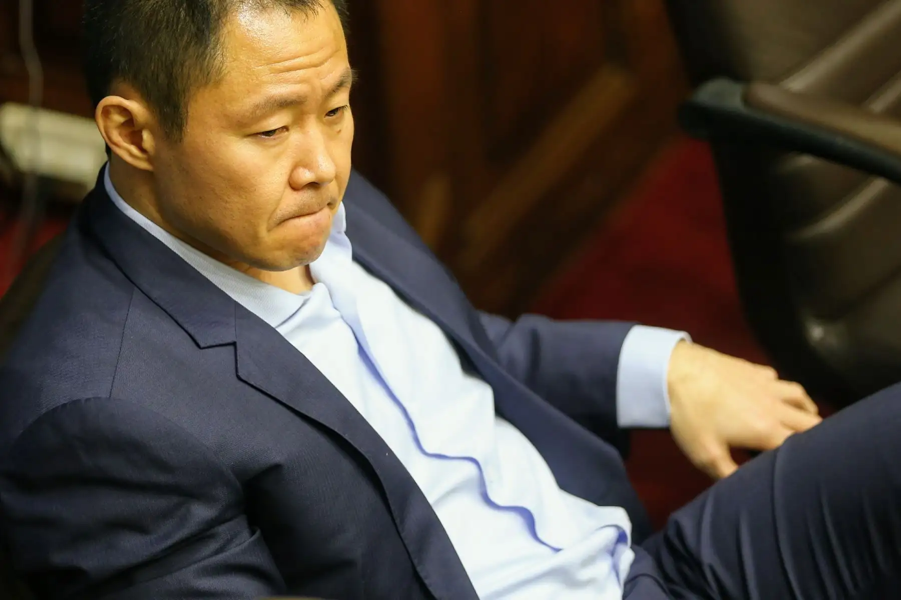 Congresista Fujimori, a la espera del inicio de la sesión extraordinaria en el que se tocará su posible desafuero. Foto: ANDINA/Luis Iparraguirre