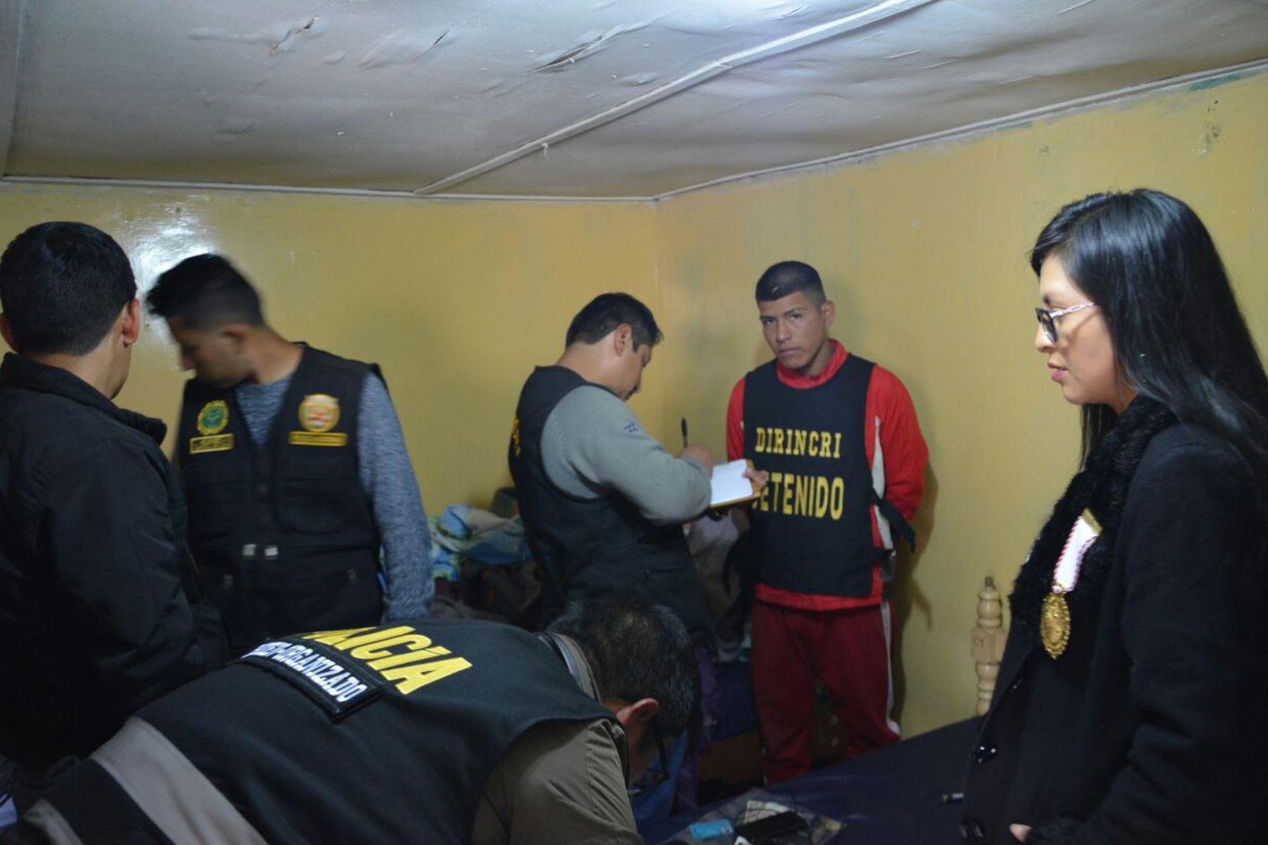 Policía captura a cinco presuntos delincuentes en Huancayo. ANDINA/Pedro Tinoco