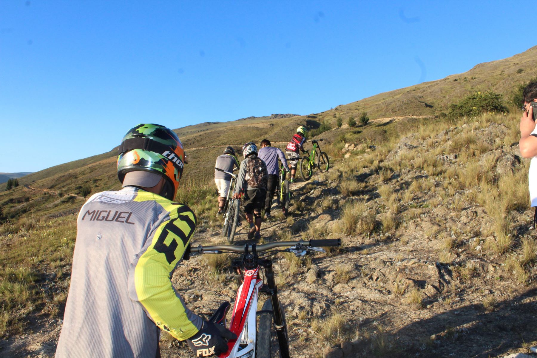 Crece la expectativa en Huancayo por carrera de ciclismo extremo. ANDINA/Pedro Tinoco