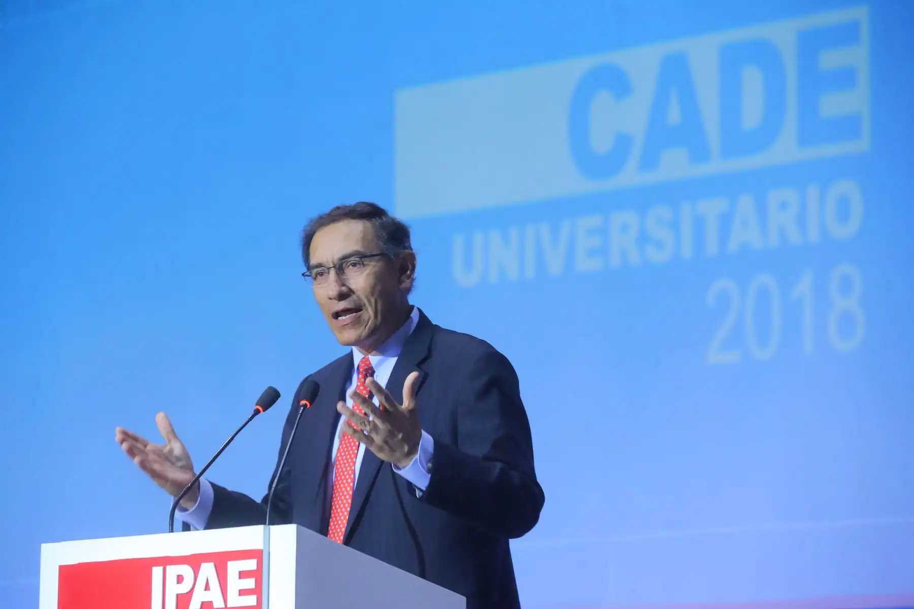 Presidente Martín Vizcarra, inaugura la 24 edición de CADE Universitario en el Callao.Foto: ANDINA/Prensa Presidencia