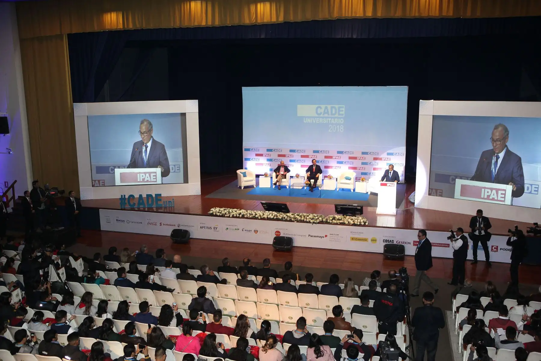 Presidente de la Republica Ing: Martin Vizcarra inaugura,"Cade Universitario  2018".Foto:ANDINA/Héctor Vinces.