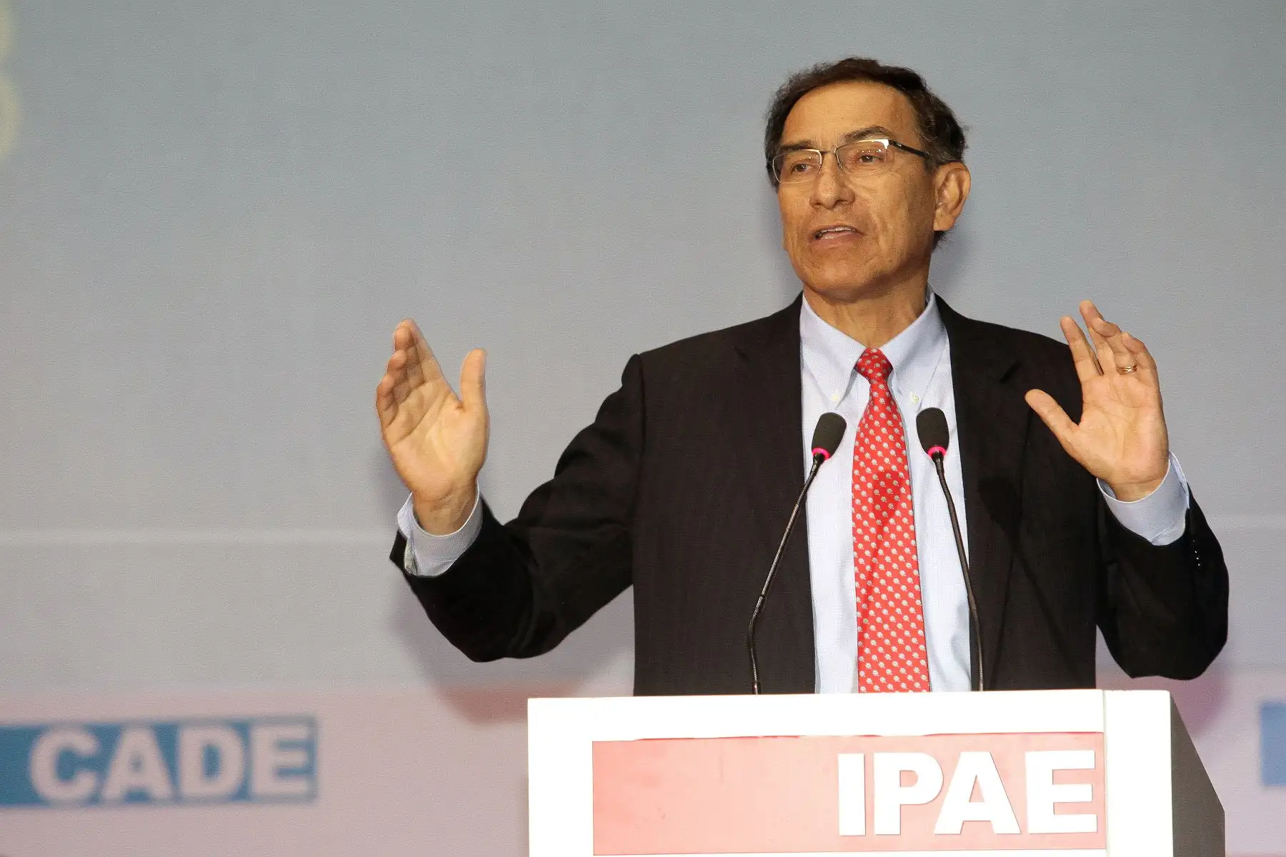 Presidente de la Republica Ing: Martin Vizcarra inaugura,"Cade Universitario  2018".Foto:ANDINA/Héctor Vinces.
