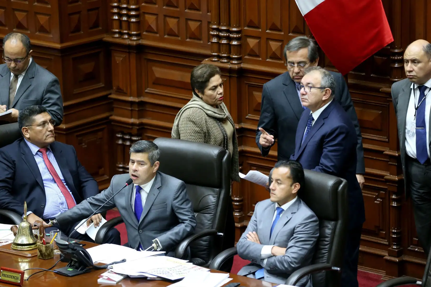 Votación del pleno del Congreso de la Republìca  que suspendió  a tres exintegrantes de Fuerza Popular. Foto:ANDINA/Dante Zegarra