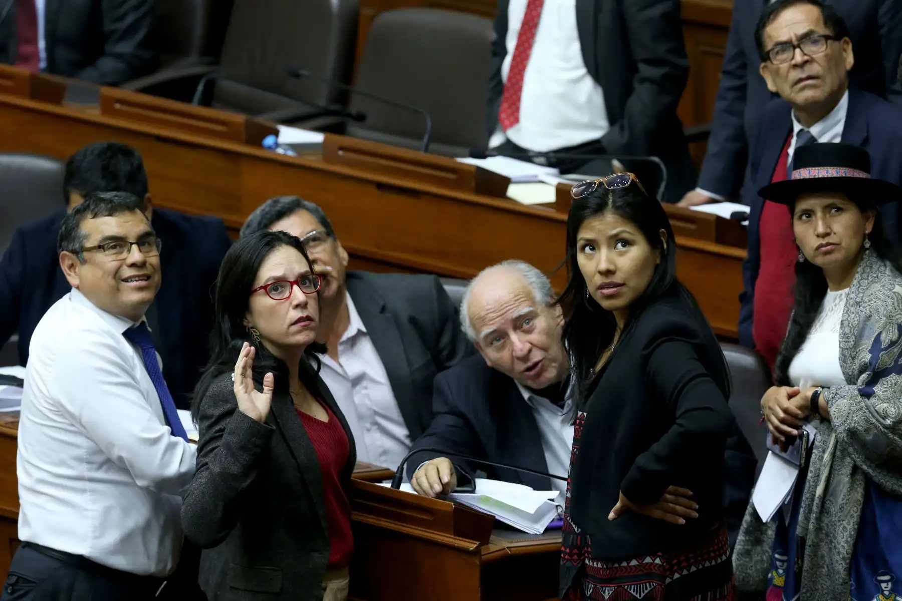 Votación del pleno del Congreso de la Republìca  que suspendió  a tres exintegrantes de Fuerza Popular. Foto:ANDINA/Dante Zegarra