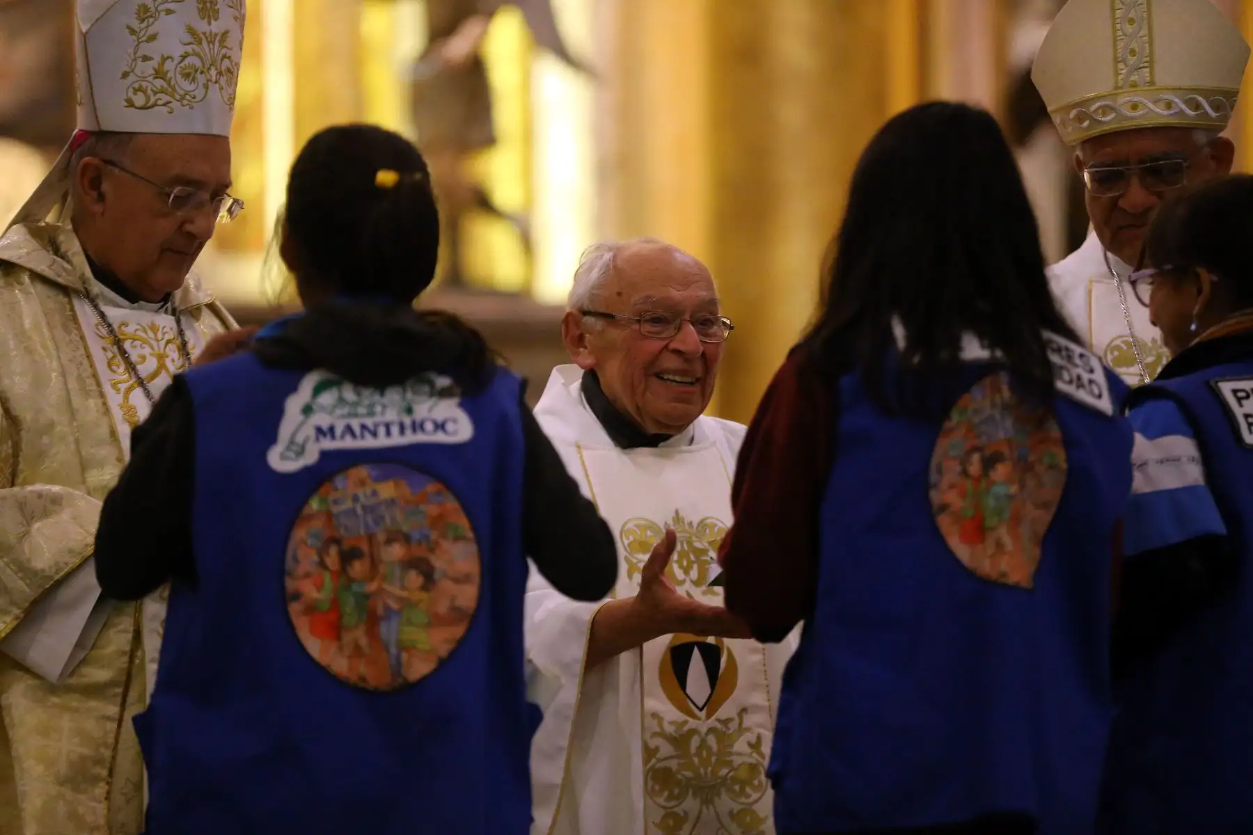 Misa en la iglesia Santo Domingo, para celebrar el cumpleaños del padre Gutiérrez. Foto: ANDINA/Luis Iparraguirre