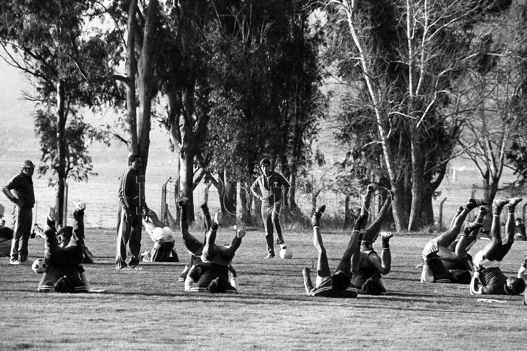 Córdoba, Argentina - 1 junio 1978  / Entrenamientos de la selección peruana de fútbol bajo la dirección de Marcos Calderón antes del encuentro con Escocia.
Foto:Archivo Histórico El Peruano
