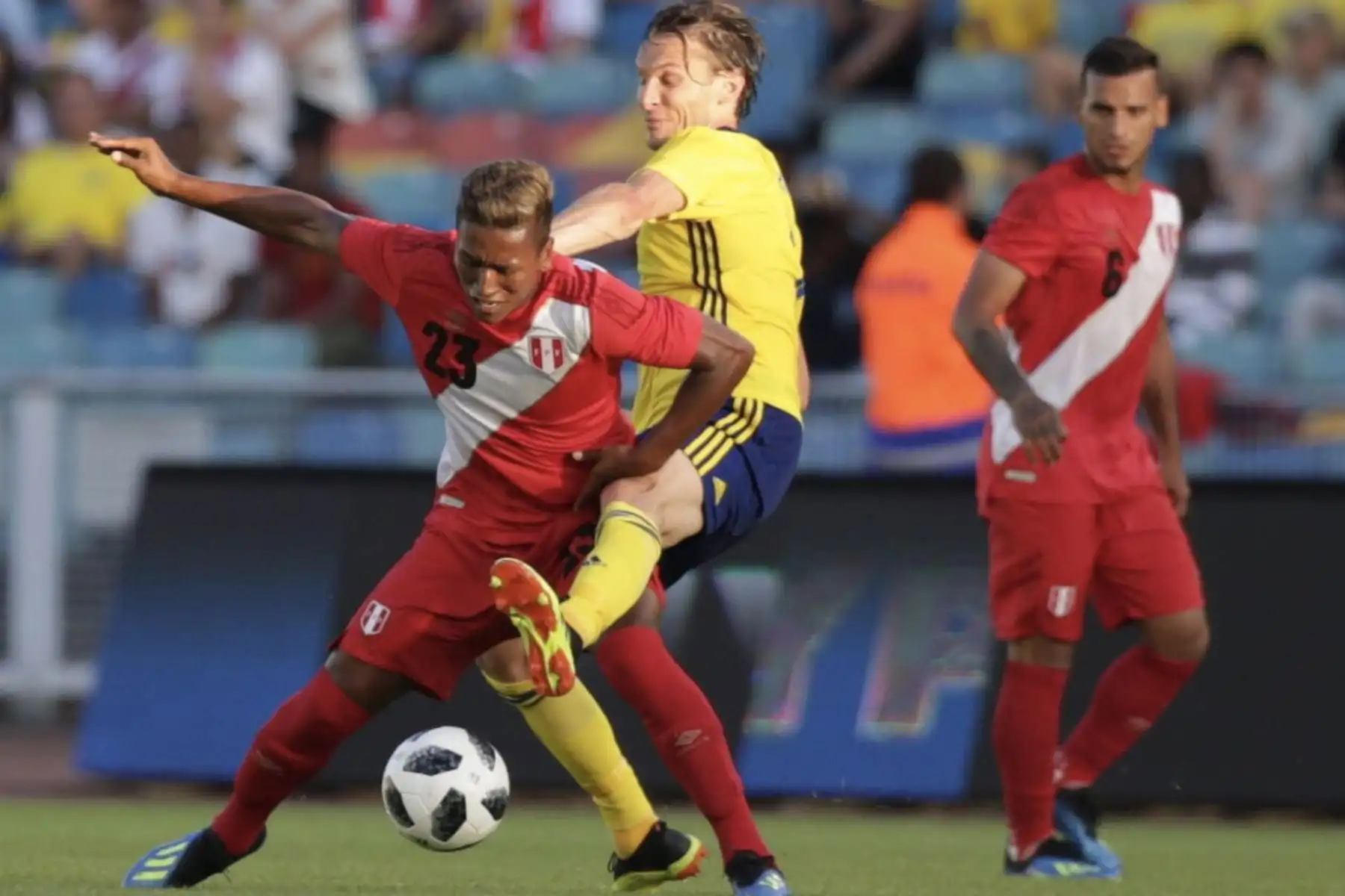 La selección peruana empató sin goles ante su similar de Suecia en el último amistoso de la Blanquirroja antes de su participación en el Mundial Rusia 2018.Foto: ANDINA/FPF