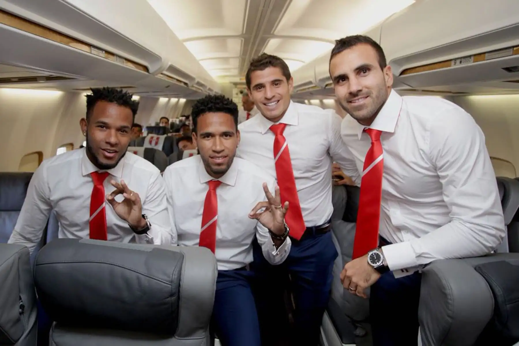 Jugadores de la selección peruana arriban a Rusia. Foto: Andina/FPF