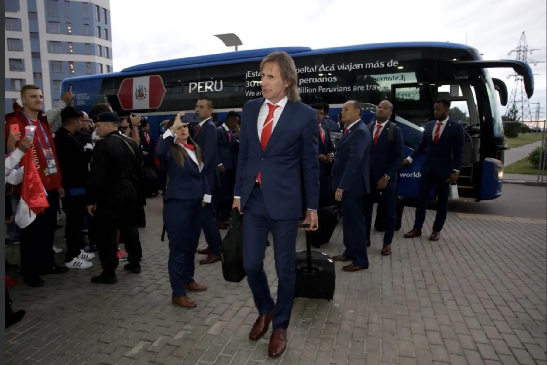 La escuadra nacional acaba de pisar suelo ruso para jugar su quinto mundial de su historia.Foto:ANDINA/FPF