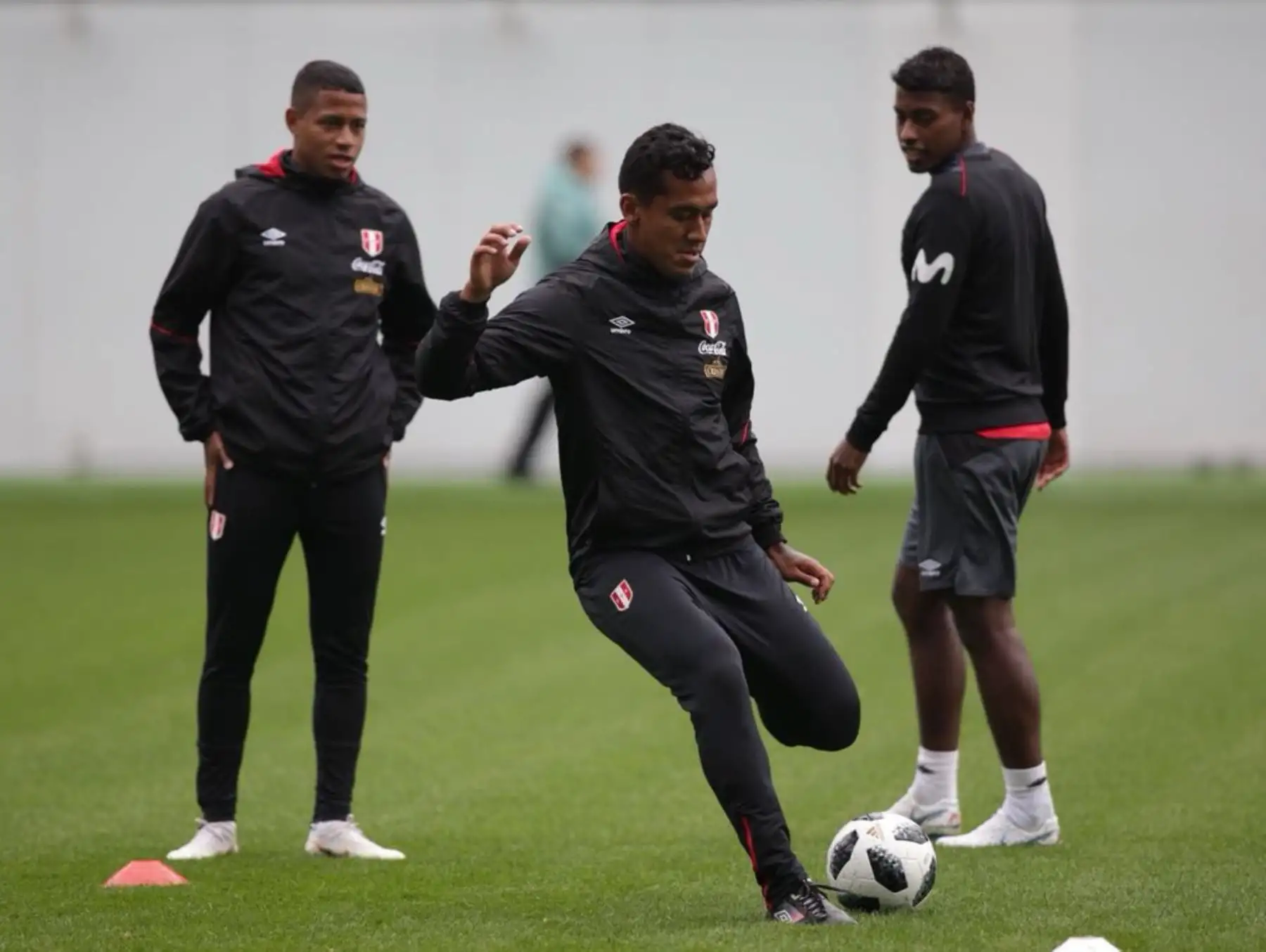 El volante Renato Tapia de la selección peruana, durante una sesión de entrenamiento del equipo nacional de Perú en Khimki, en las afueras de Moscú, Rusia-Foto: ANDINA/FPF