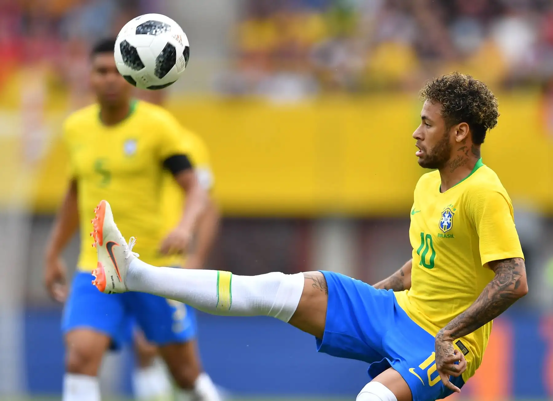 Neymar, delantero y capitan de Brasil. AFP