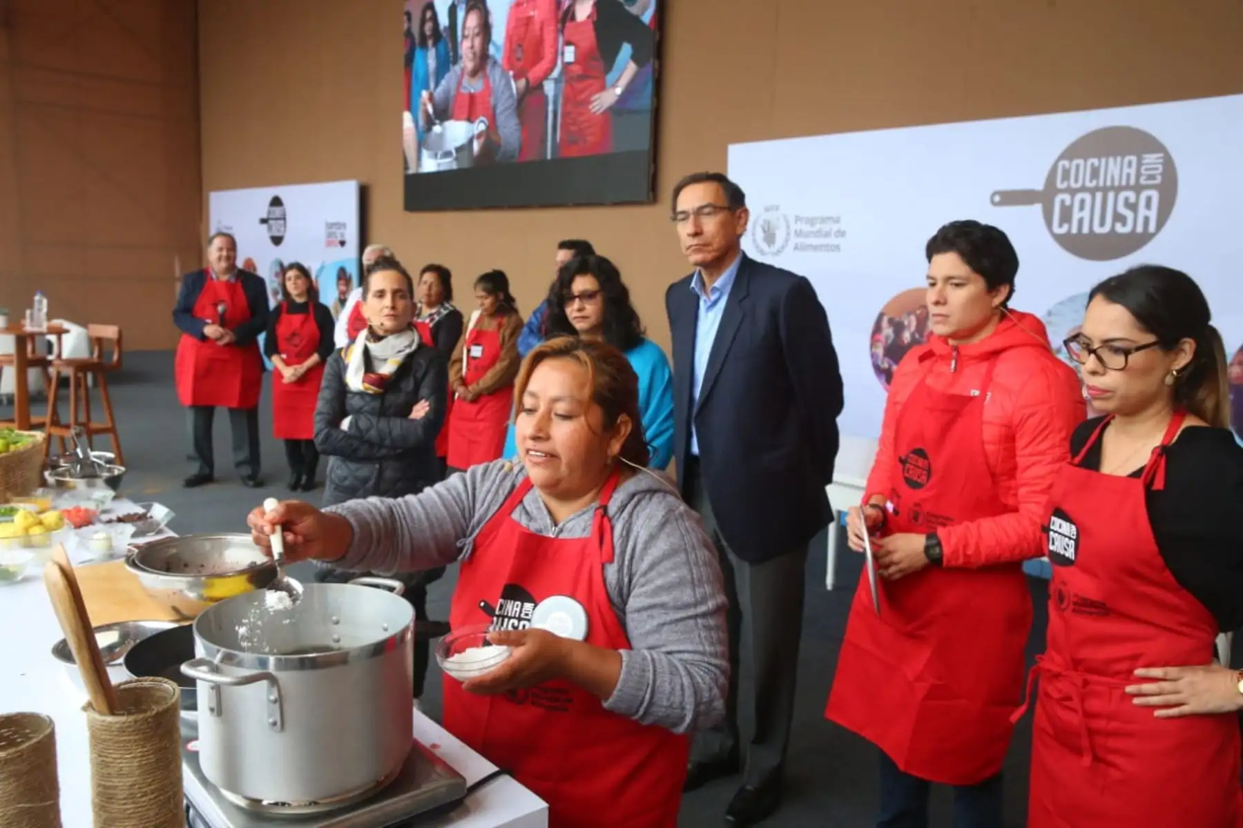 Presidente Martin Vizcarra lidera lanzamiento de segunda temporada de Cocina Con Causa, iniciativa multisectorial que promueve uso de alimentos nutritivos en la mesa peruana. ¡Unidos en la lucha contra la anemia y la desnutrición infantil!. Foto: ANDINA/Prensa Presidencia