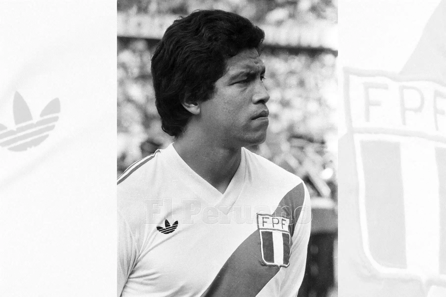 Rubén "Panadero" Díaz antes del partido entre Perú y Colombia por el Grupo 2 por las eliminatorias sudamericanas  para el Mundial España 82. El encuentro se jugó en el Estadio Nacional y terminó con triunfo peruano por 2-0. (Lima, 16 agosto 1981)  Foto: Archivo Histórico de El Peruano.  

Ruben Diaz 8