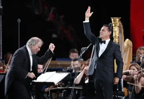 Juan Diego Flórez en plena presentación en Moscú. Foto: AFP.